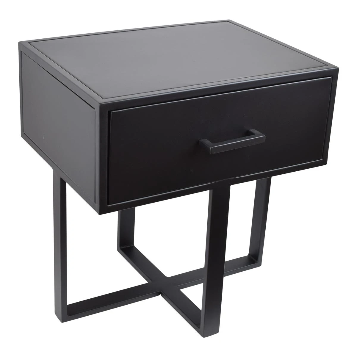 LOFT42 Frida Nachtkastje - Zwart - Metaal - 50x47x35 - Afbeelding 3