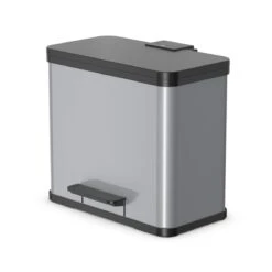 Hailo Öko Trio Plus L Prullenbak - 3x9L - Zilver