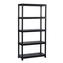 Keter Opbergrek - 5 Planken - 90x40x182cm - Zwart