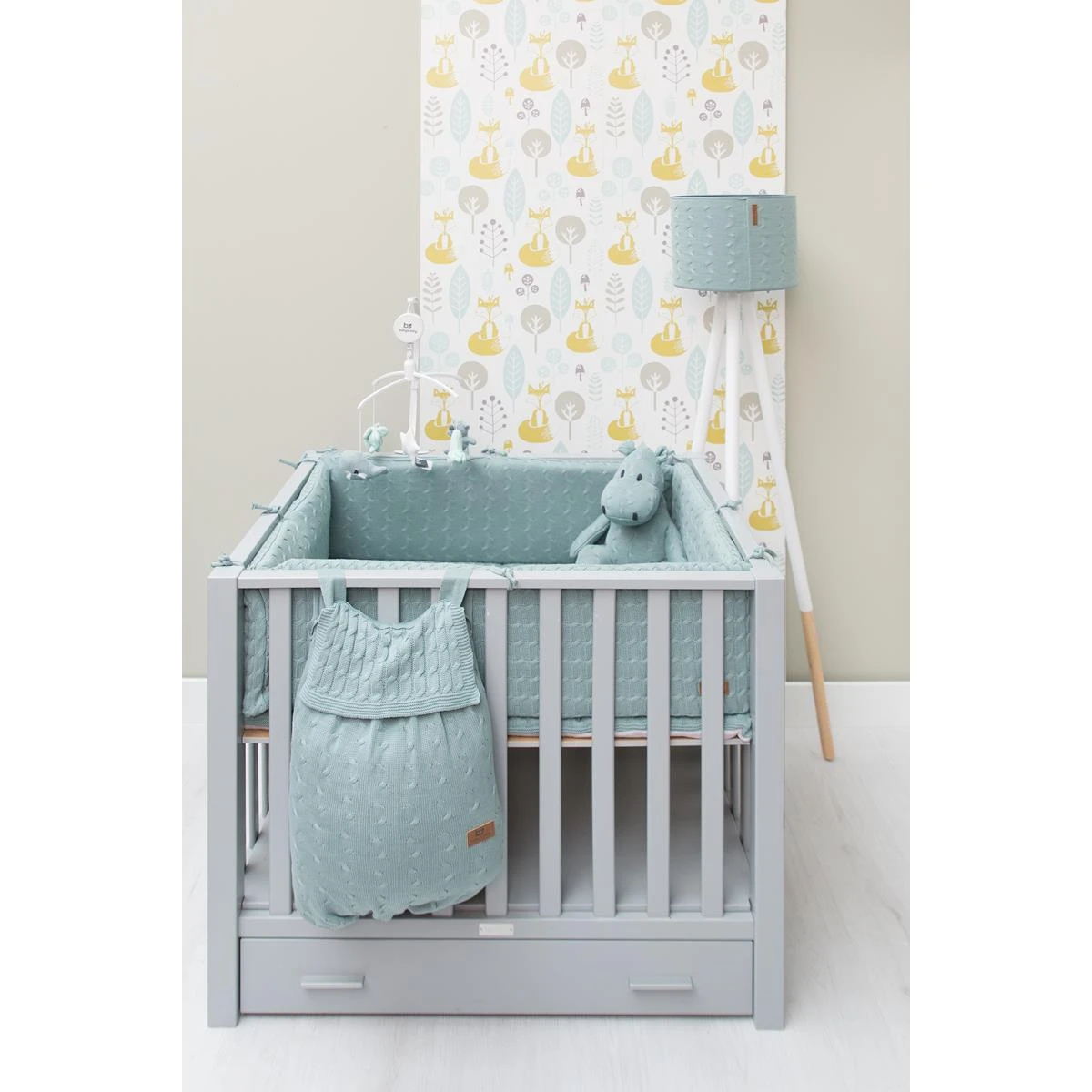 Baby's Only Muziekmobiel - Stonegreen|Mint|Wit - Afbeelding 4