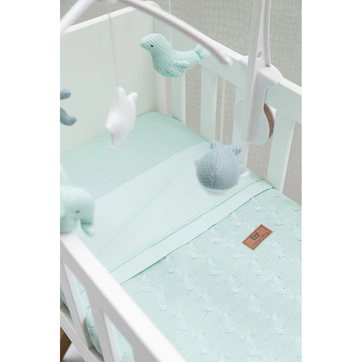 Baby's Only Muziekmobiel - Stonegreen|Mint|Wit - Afbeelding 3