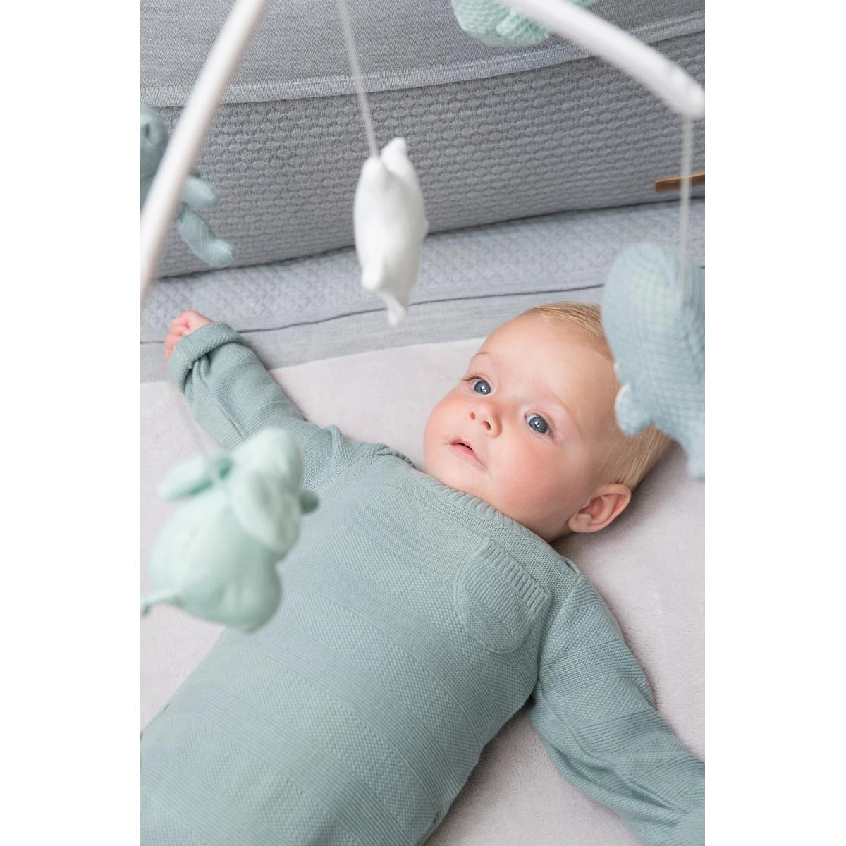 Baby's Only Muziekmobiel - Stonegreen|Mint|Wit - Afbeelding 7
