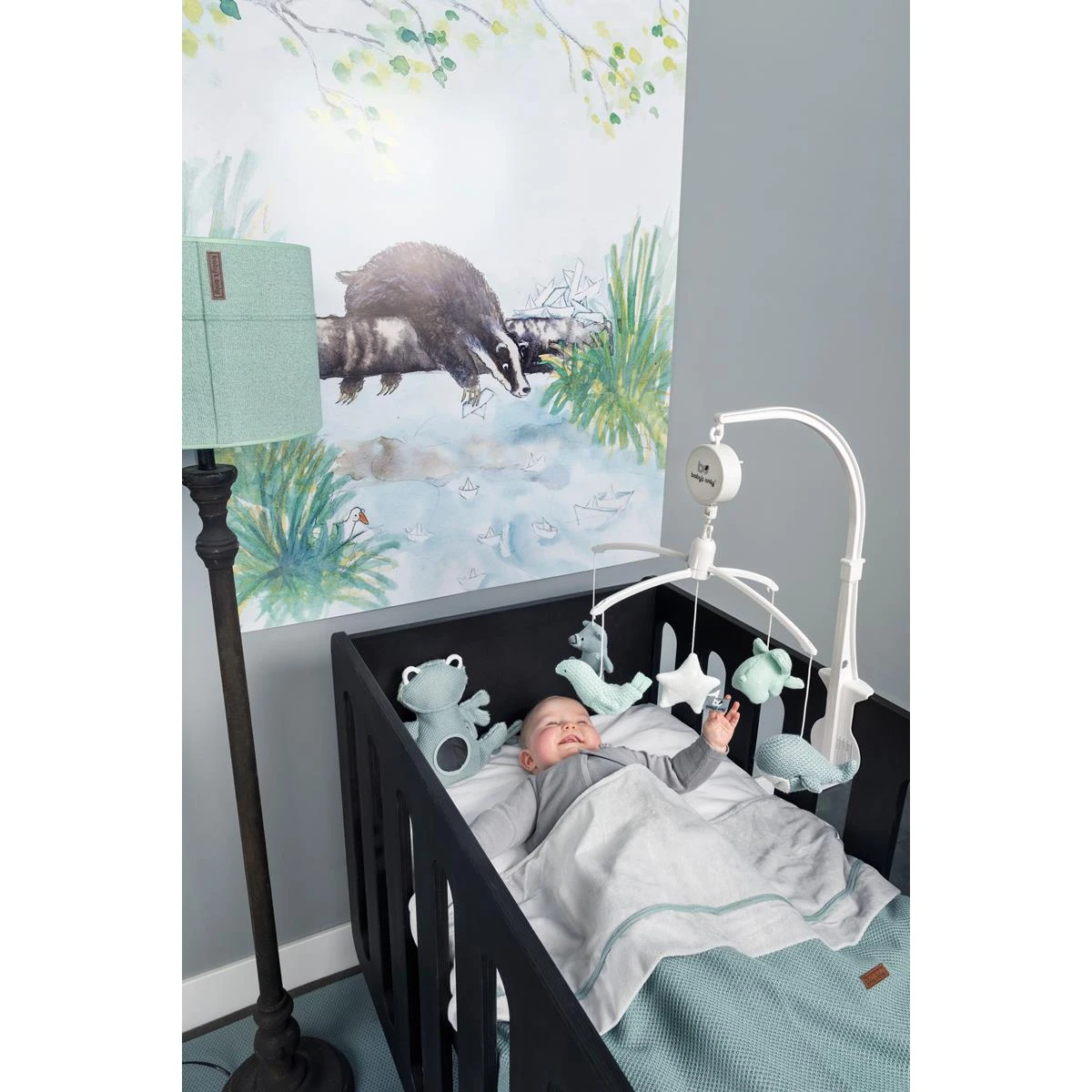 Baby's Only Muziekmobiel - Stonegreen|Mint|Wit - Afbeelding 8