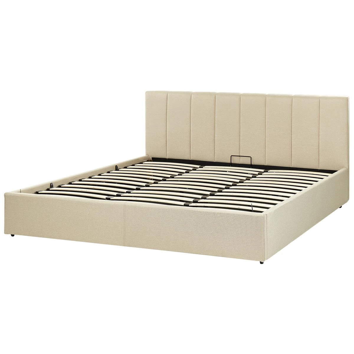 Beliani-DREUX-Bed Met Opbergruimte-Beige-180 X 200 Cm-Polyester - Afbeelding 3