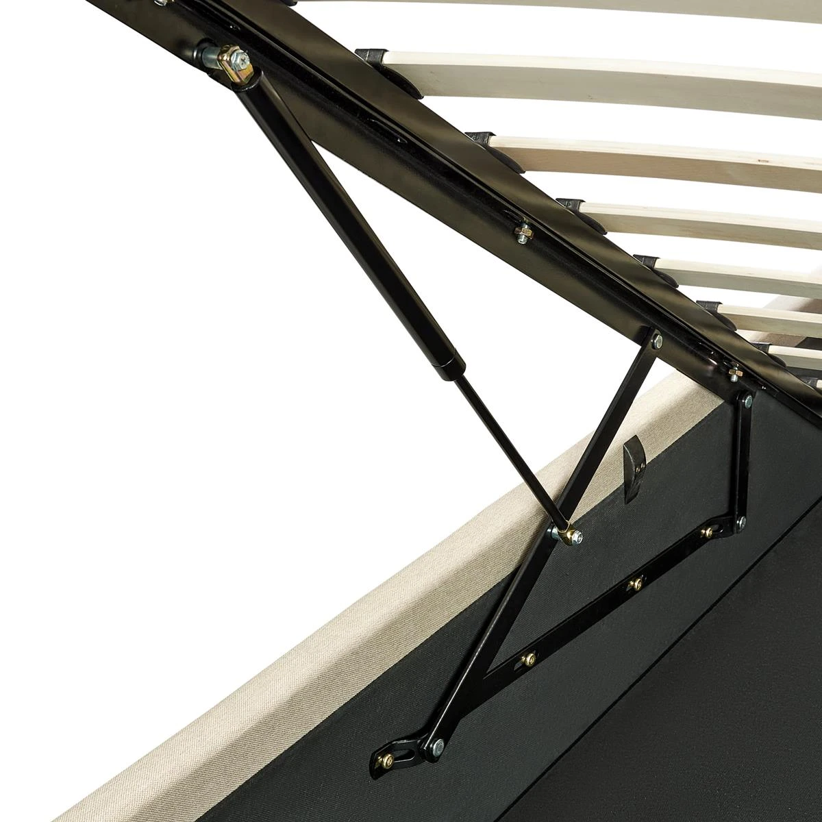 Beliani-DREUX-Bed Met Opbergruimte-Beige-180 X 200 Cm-Polyester - Afbeelding 6