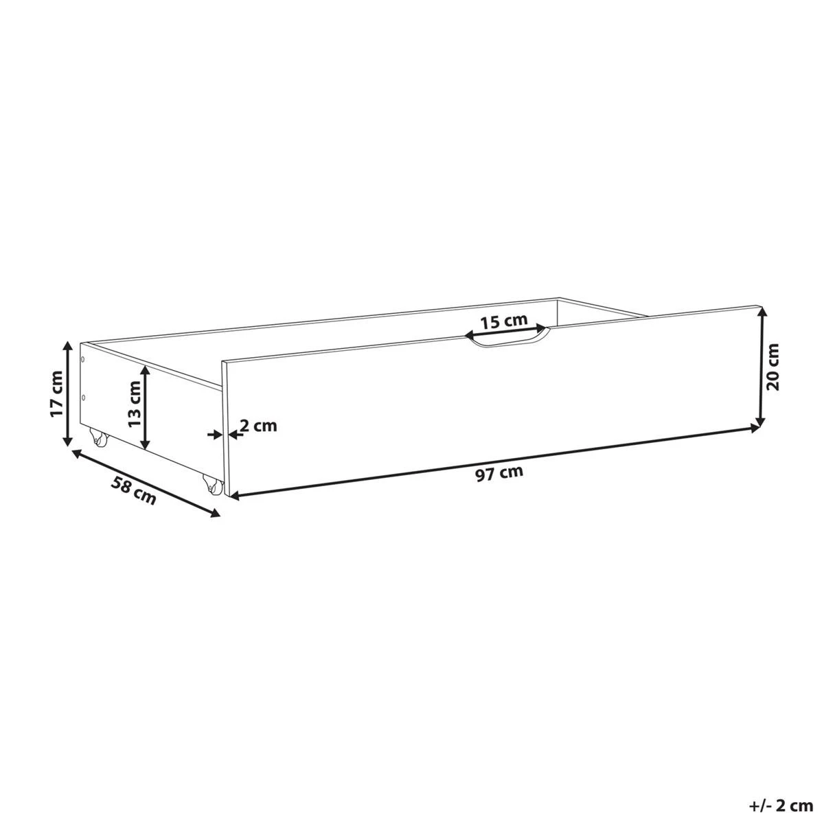 Beliani - RUMILLY - Bedlade Set Van 2 - Donkerbruin - Dennenhout - Afbeelding 6