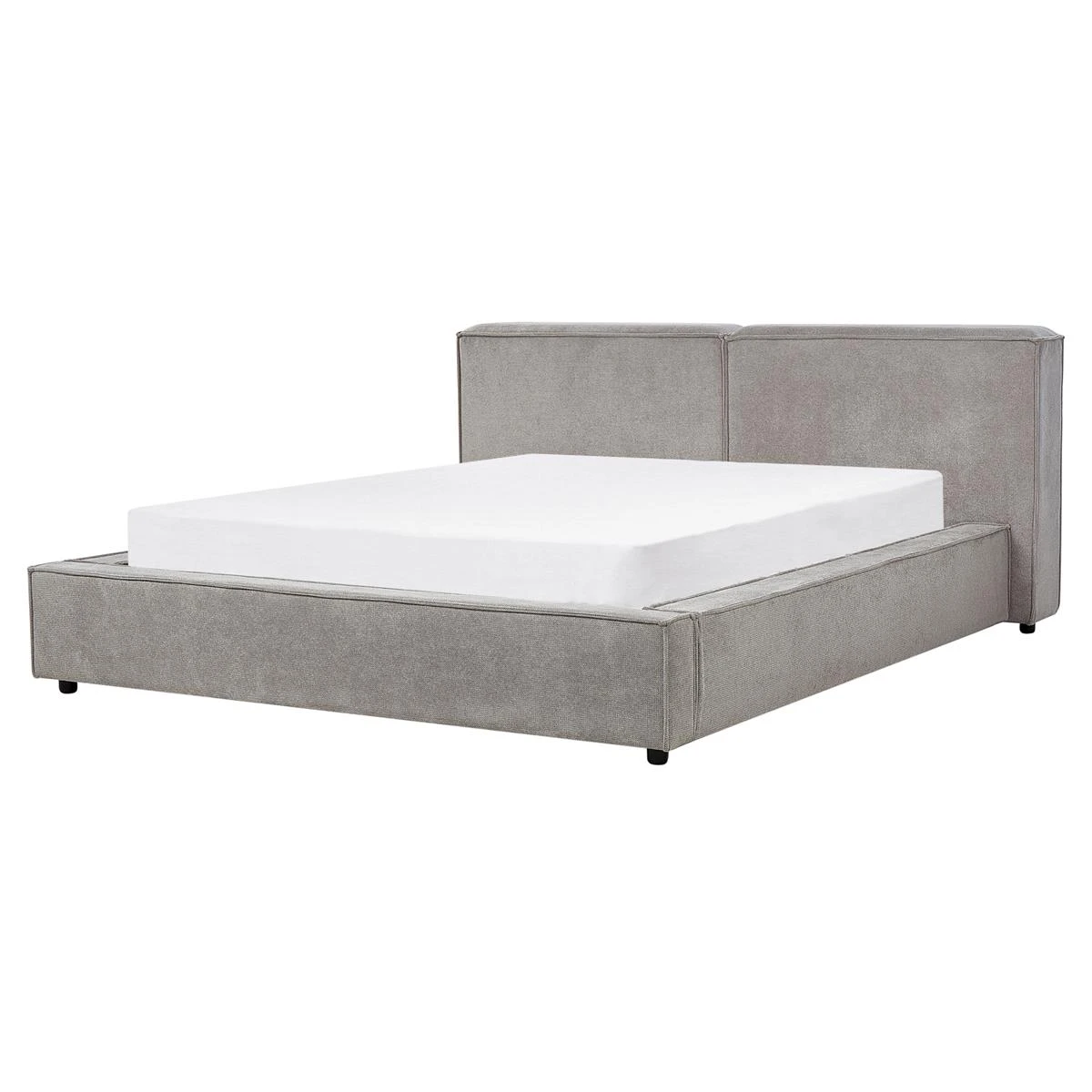 Beliani - LINARDS - Bed - Grijs - 160 X 200 Cm - Polyester