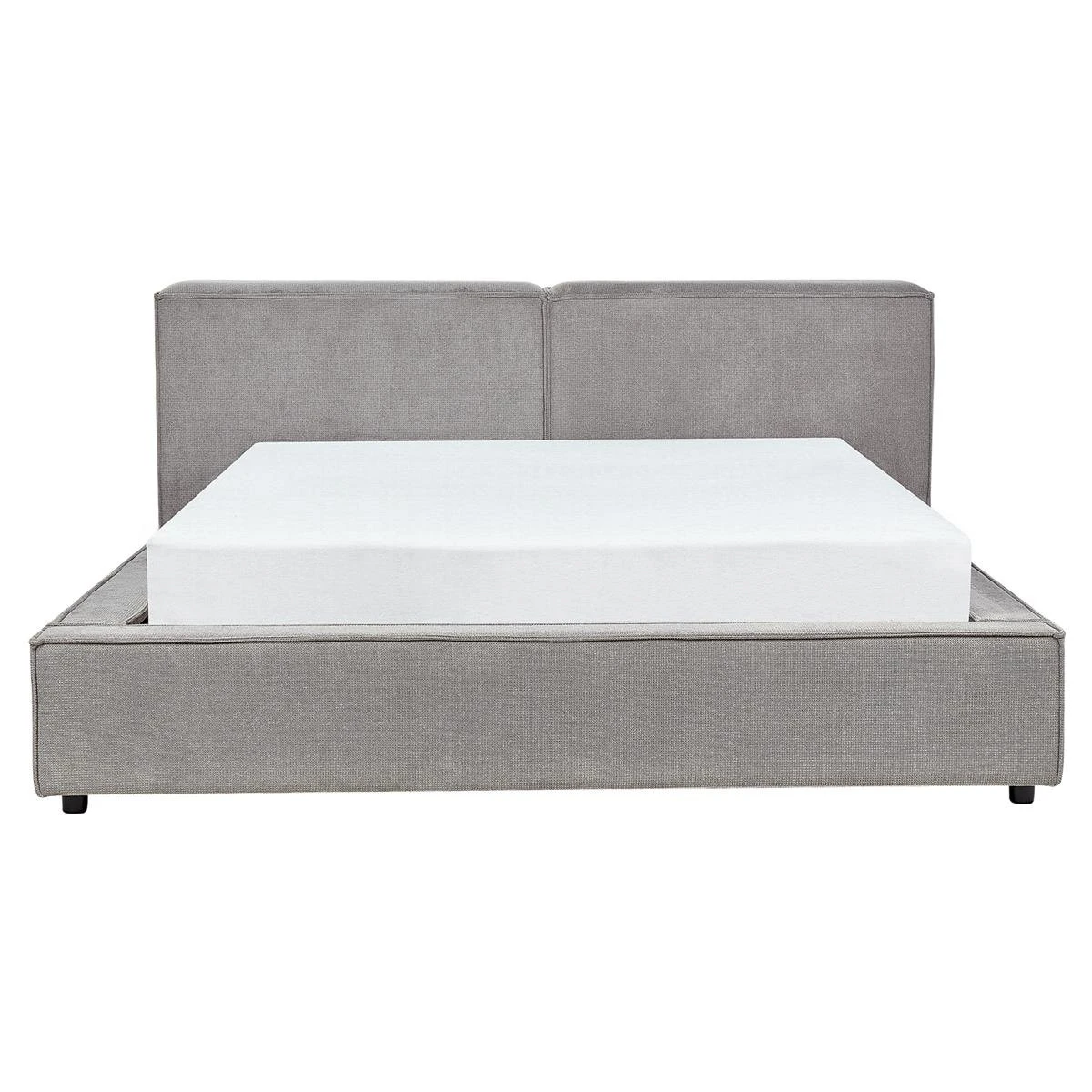 Beliani - LINARDS - Bed - Grijs - 160 X 200 Cm - Polyester - Afbeelding 3