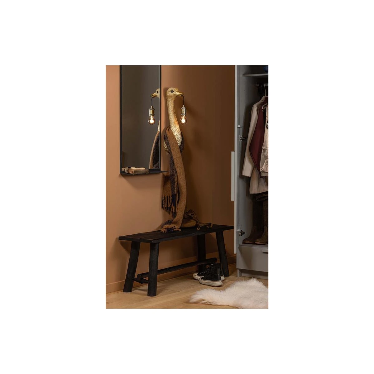 Basiclabel Timber Bankje - Mango Hout - Zwart - 45x145x35 - Afbeelding 2