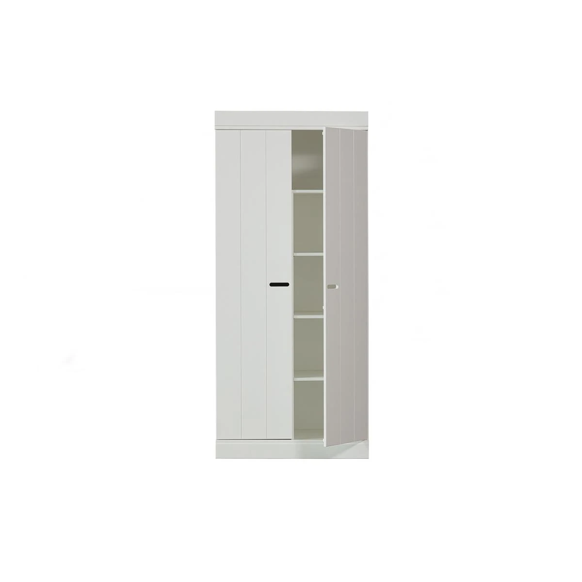 WOOOD Lage Kast 2-Deurs Connect - Grenen - Wit - 175x77x56 - Afbeelding 4