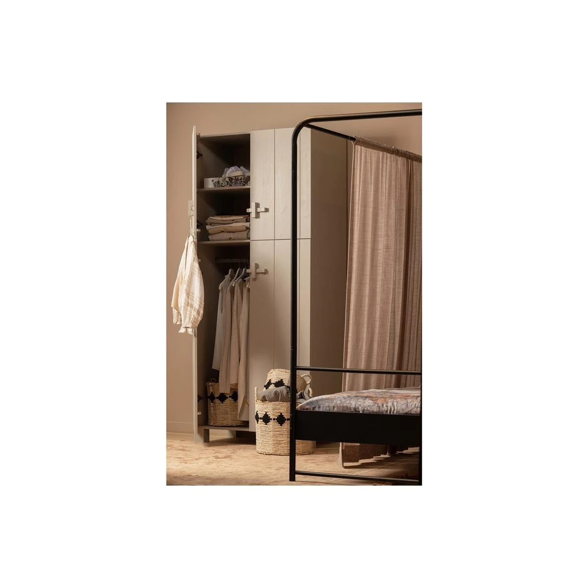 Basiclabel Garderobekast Mees - Grenen - Dust - 210x90x55 - Afbeelding 3