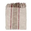 Clayre & Eef Plaid 125x150 Cm Beige Bruin Katoen Strepen Deken