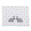 Clayre & Eef Gastendoekje 40x66 Cm Wit Grijs Katoen Konijnen Toilet