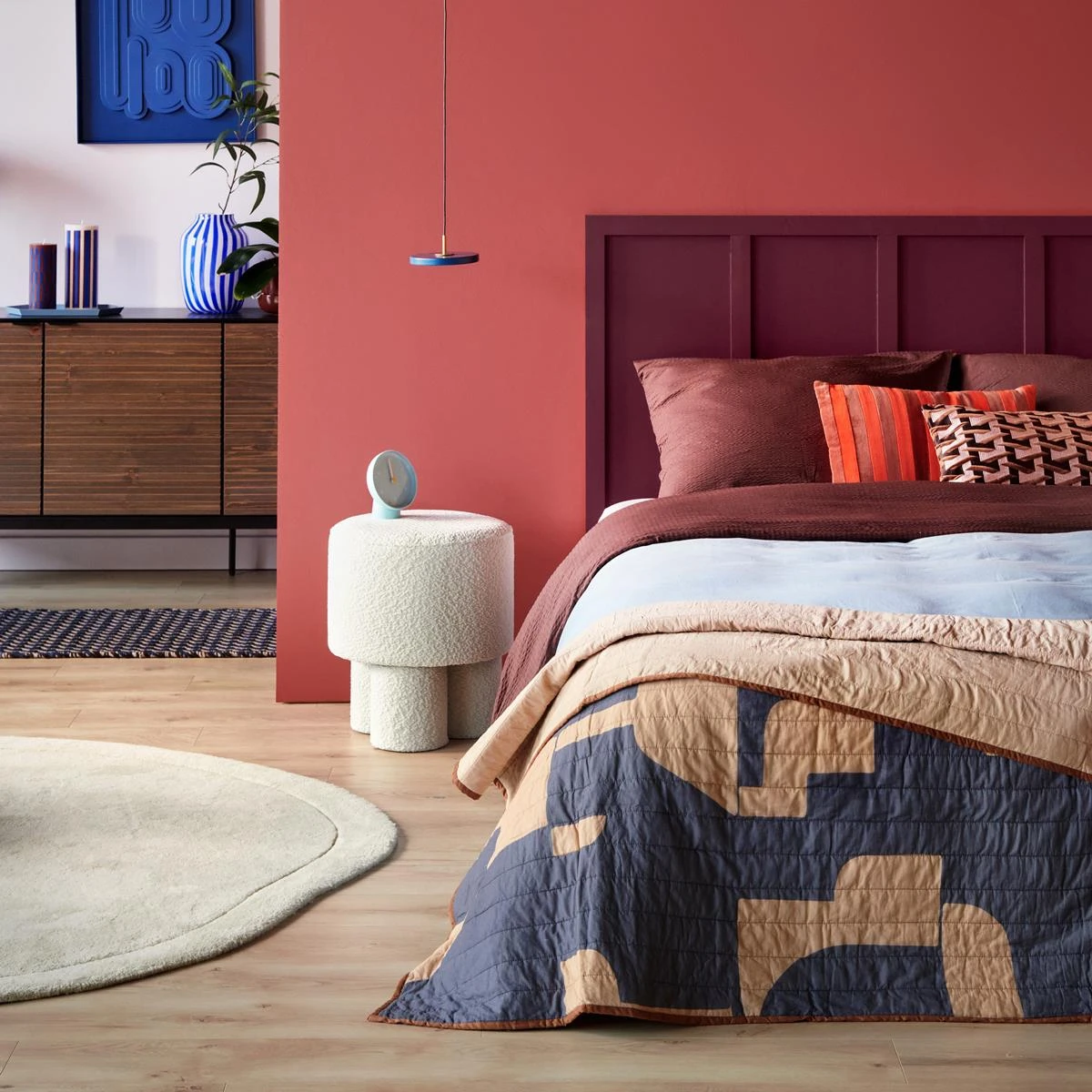 Bloomingville Roosi Plaid - 150 X 130 Cm - Blauw - Afbeelding 5