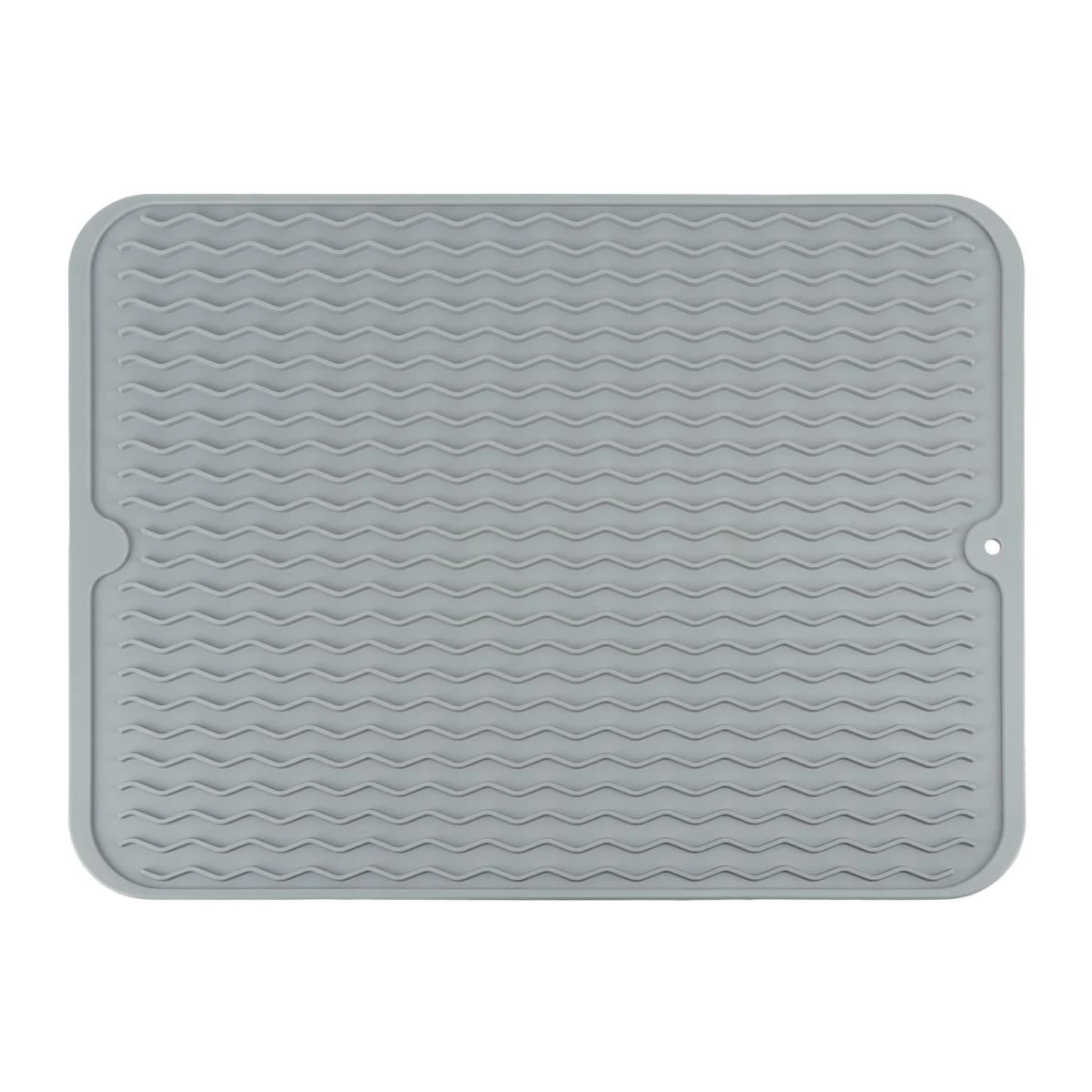 QUVIO Afdruipmat - Silicoon - Grijs