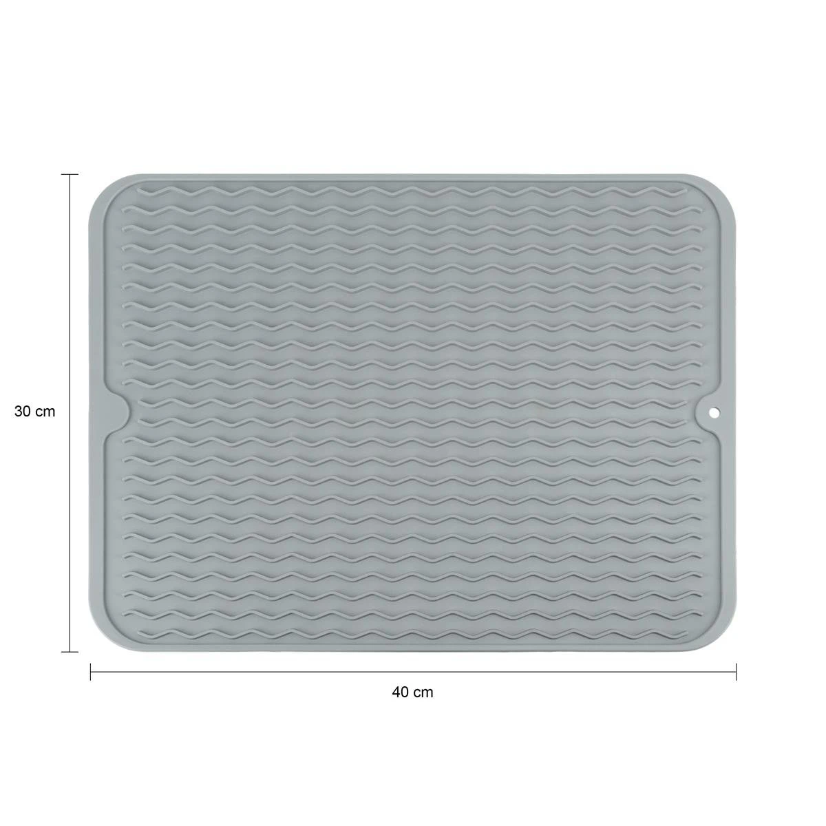 QUVIO Afdruipmat - Silicoon - Grijs - Afbeelding 4