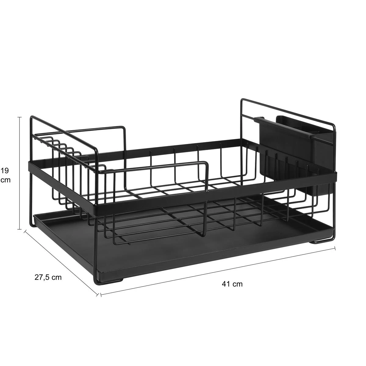 QUVIO Afdruiprek Metaal - Zwart - Afbeelding 3