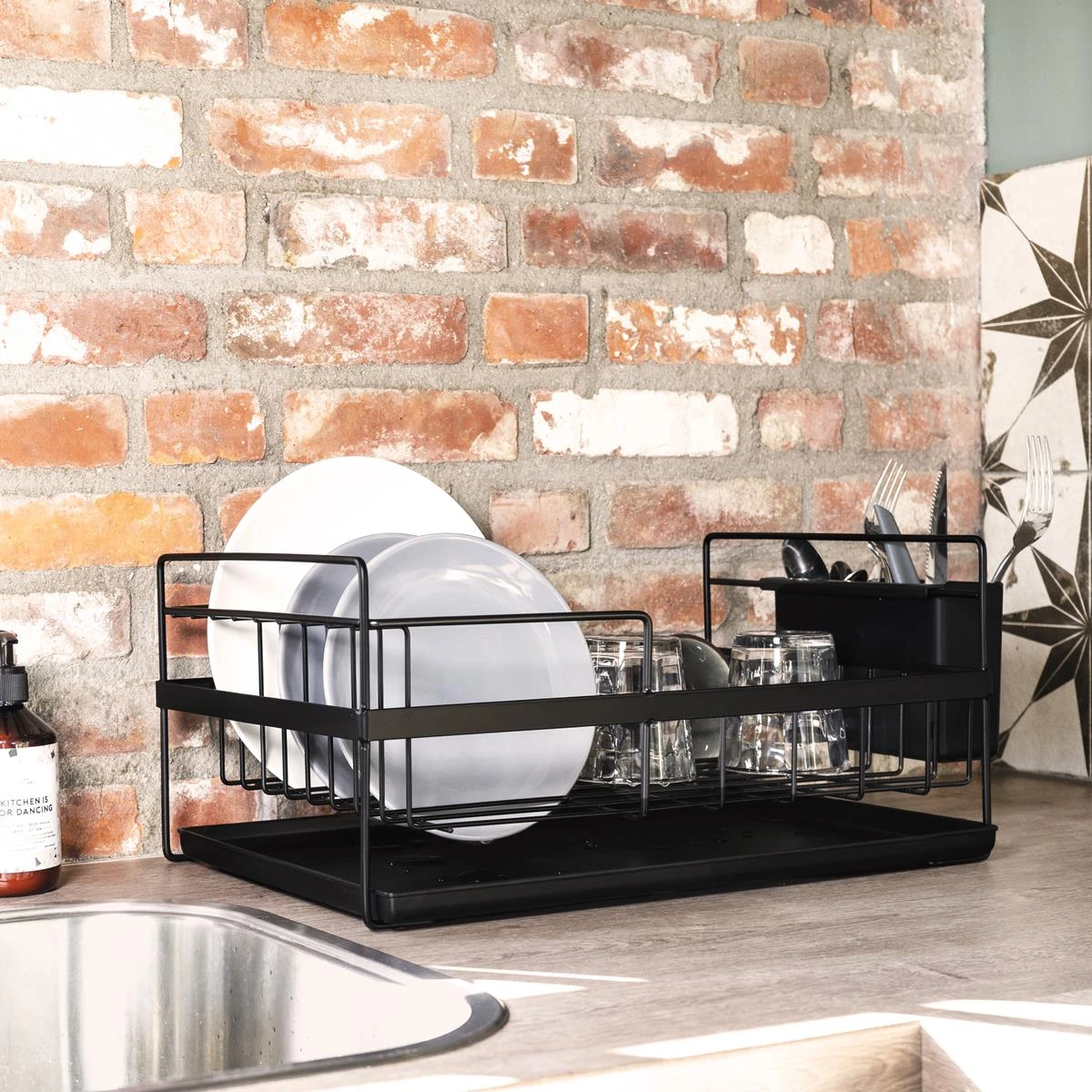 QUVIO Afdruiprek Metaal - Zwart - Afbeelding 5