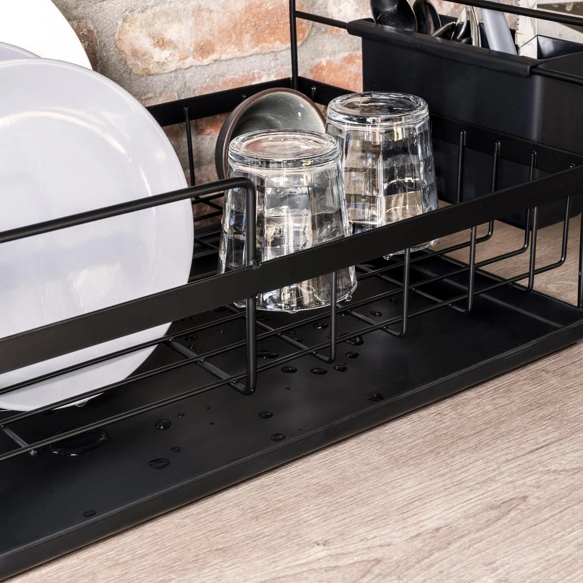 QUVIO Afdruiprek Metaal - Zwart - Afbeelding 6