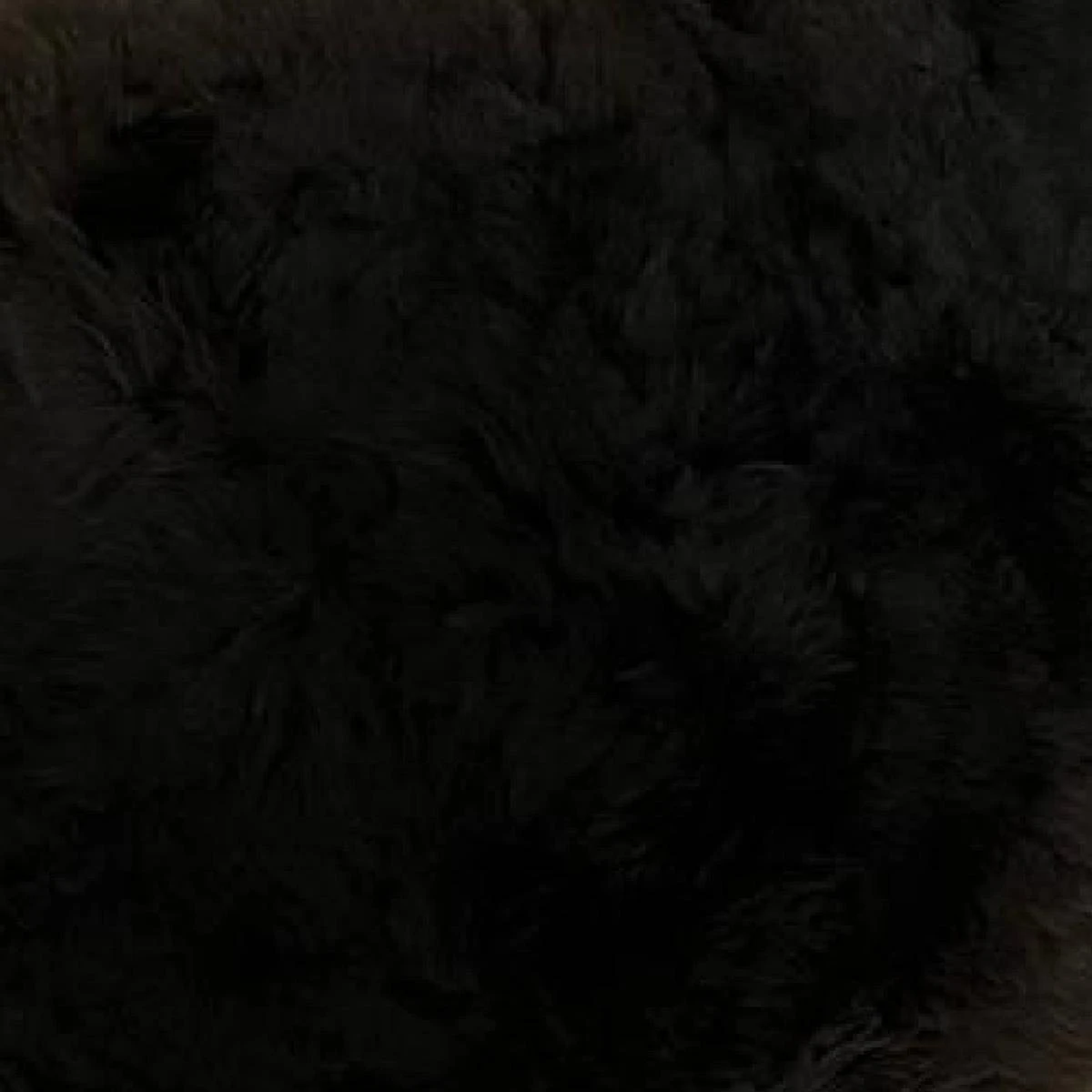 PTMD Kleed Schapenvacht Furry - 120x60x4 Cm - Polyetheen - Zwart - Afbeelding 2