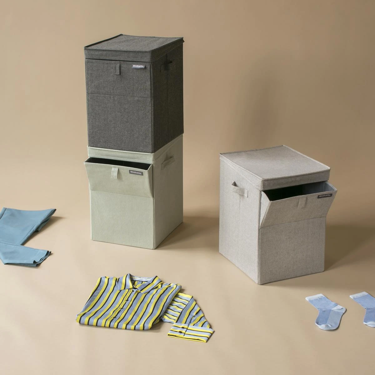 Brabantia Wasbox Stapelbaar 35 L - Set Van 3 - Afbeelding 3