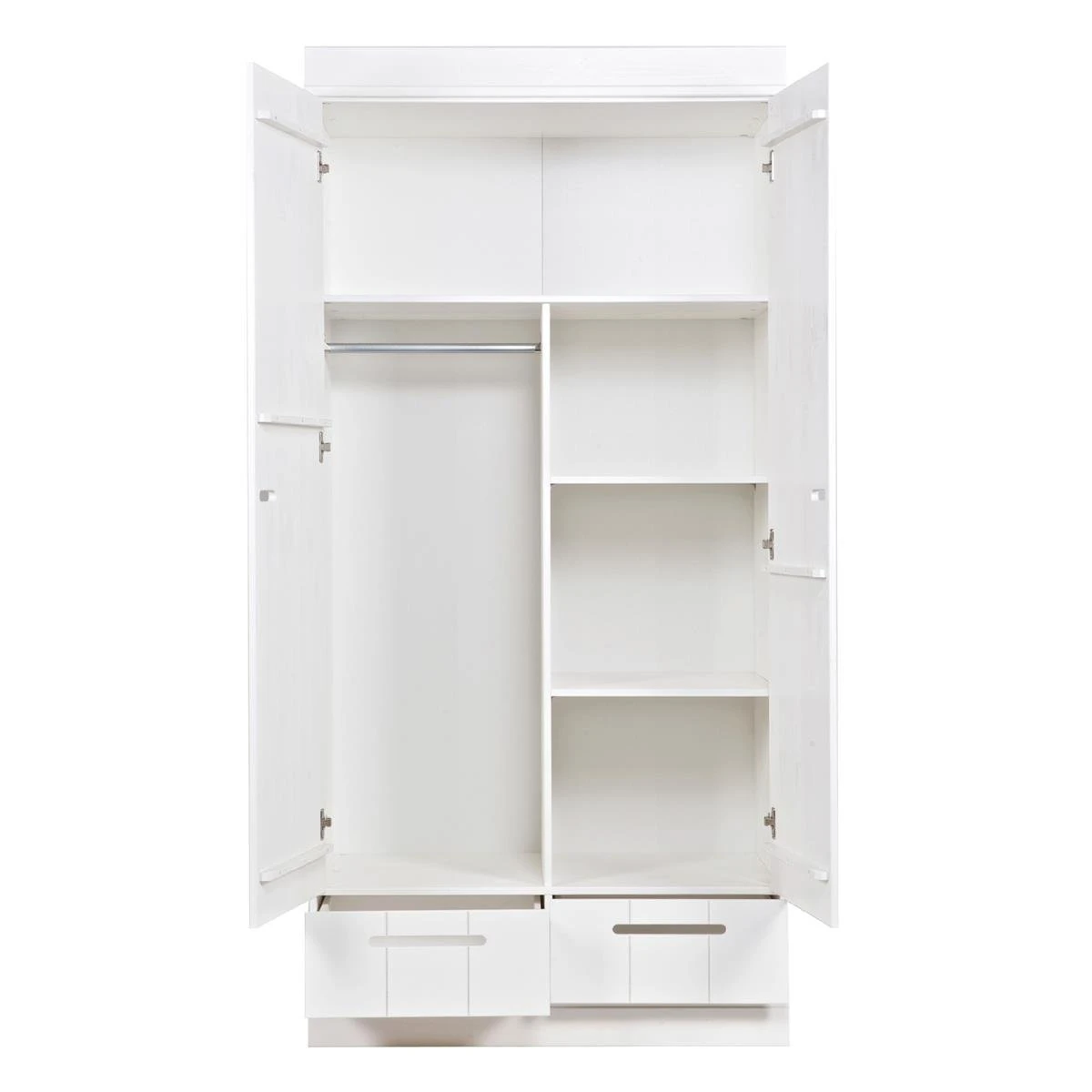 Woood Connect Kast 2-deurs Met Lades, Planken En Roede - Afbeelding 2