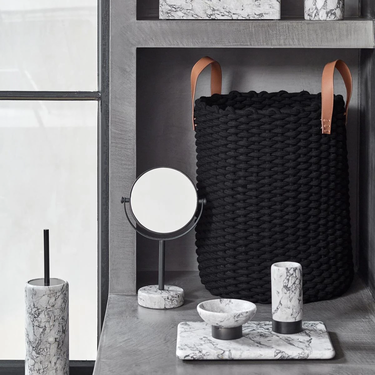 Aquanova Rudon Wasmand 43 L - Zwart - Afbeelding 2