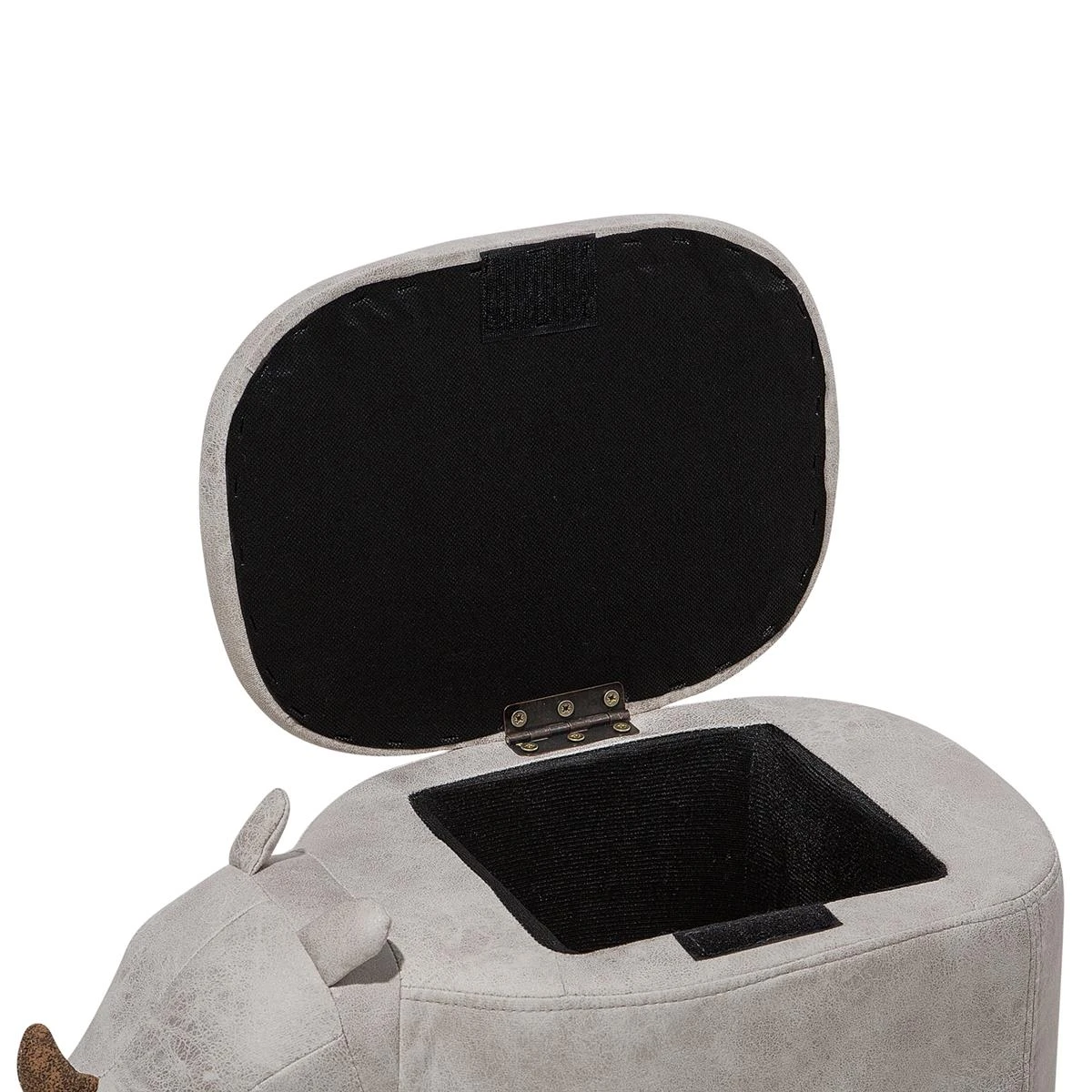 Beliani - RHINO - Hocker - Grijs - Kunstleer - Afbeelding 8