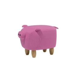 Beliani - PIGGY - Hocker - Roze - Polyester