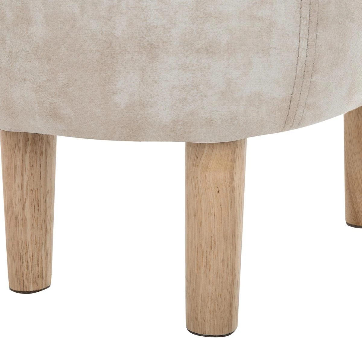Beliani - REINDEER - Hocker - Beige - Polyester - Afbeelding 9