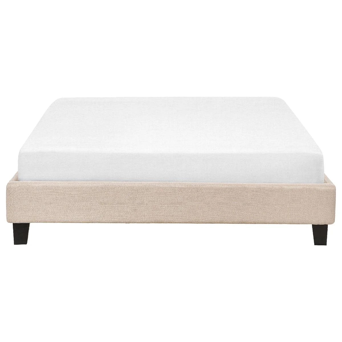 Beliani - ROANNE - Tweepersoonsbed - Beige - 140 X 200 Cm - Polyester - Afbeelding 4