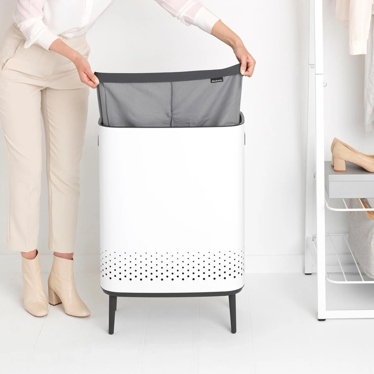 Brabantia Bo Hi Wasbox 2 X 45 L - White - Afbeelding 4