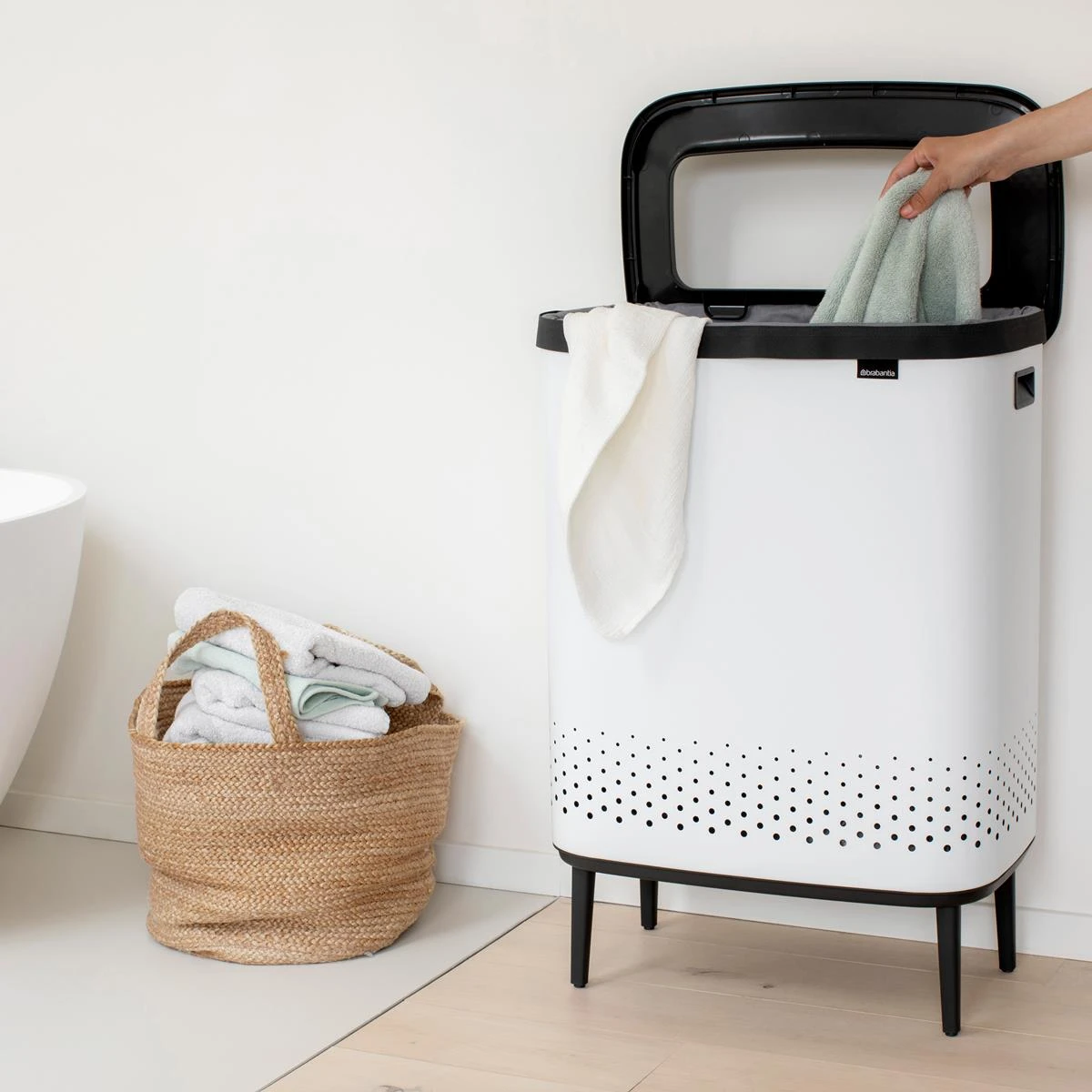Brabantia Bo Hi Wasbox 2 X 45 L - White - Afbeelding 11