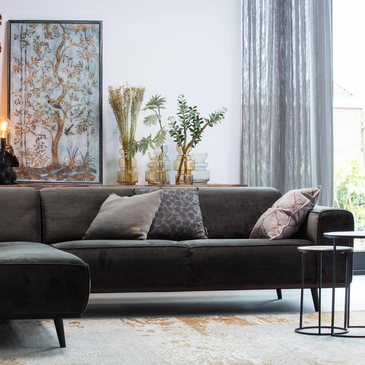 BePureHome Statement Hoekbank Rechts - Fluweel - Warm Green - Afbeelding 6