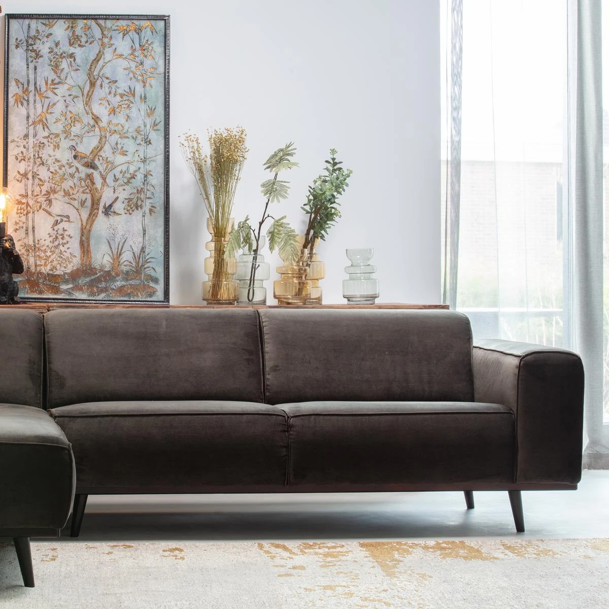 BePureHome Statement Hoekbank Rechts - Fluweel - Warm Green - Afbeelding 8