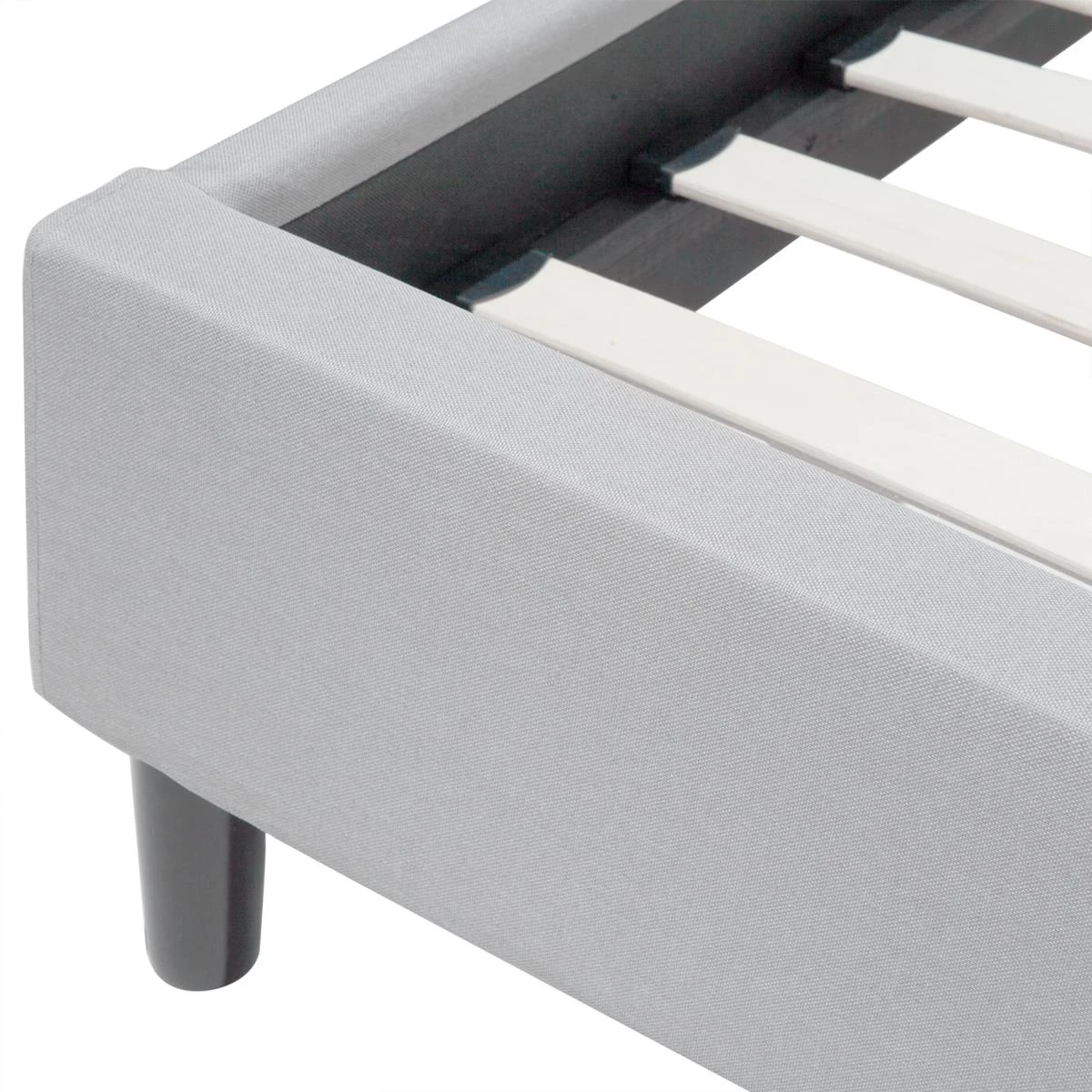 Beliani-SAVERNE -Tweepersoonsbed-Grijs-180 X 200 Cm-Polyester - Afbeelding 9