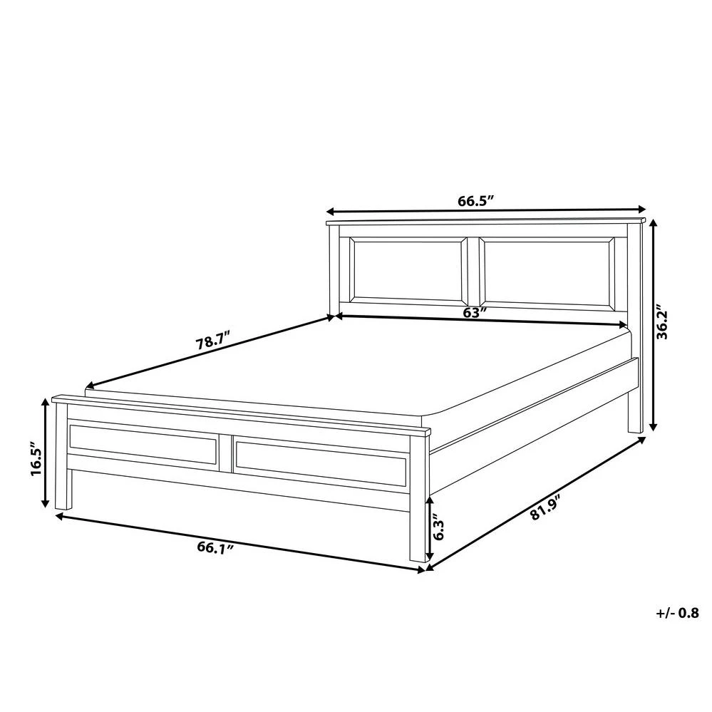 Beliani - OLIVET - Tweepersoonsbed - Wit - 160 X 200 Cm - Dennenhout - Afbeelding 10
