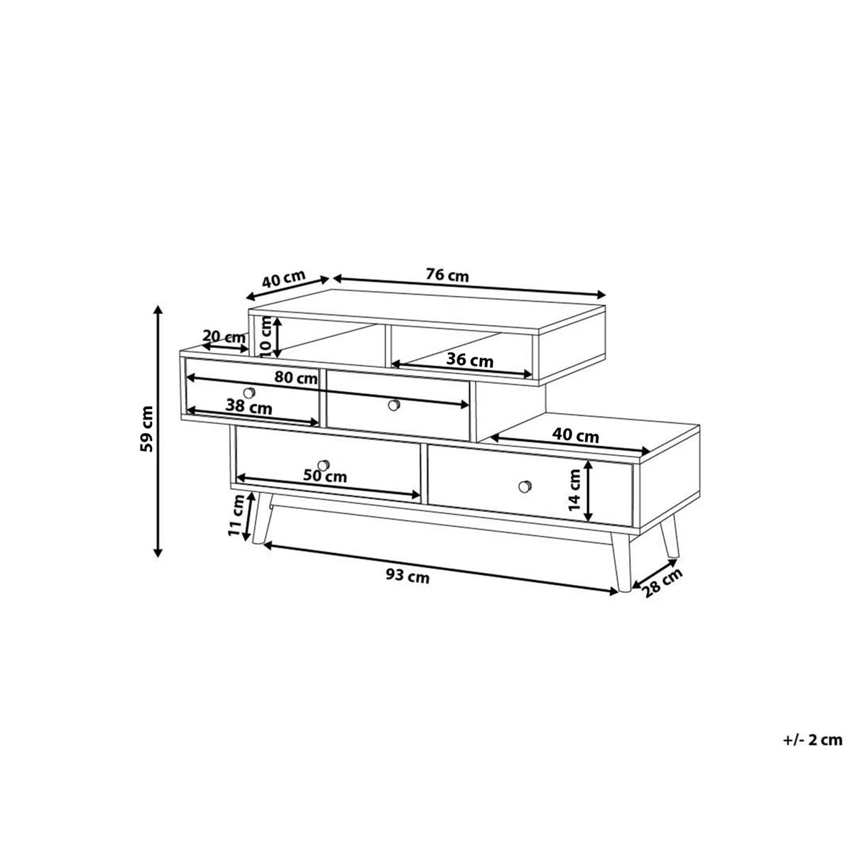 Beliani - IRVINE - Commode - Lichte Houtkleur - Spaanplaat - Afbeelding 12