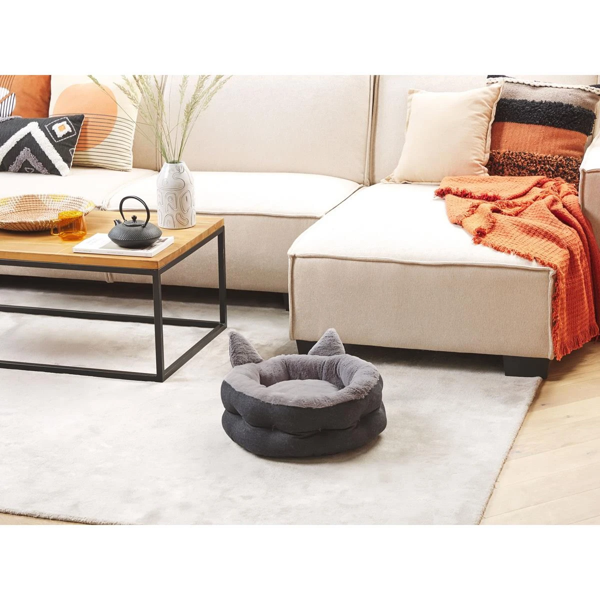 Beliani - KEPEZ - Dierenbed - Grijs - Polyester - Afbeelding 2