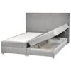 Beliani-MINISTER-Boxspringbed-Lichtgrijs -180 X 200 Cm-Polyester