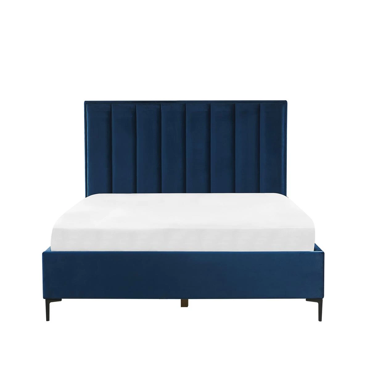 Beliani-SEZANNE -Bed Met Opbergruimte-Blauw-140 X 200 Cm-Fluweel - Afbeelding 7