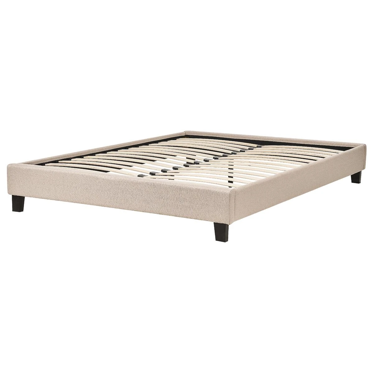 Beliani - ROANNE - Tweepersoonsbed - Beige - 140 X 200 Cm - Polyester - Afbeelding 6