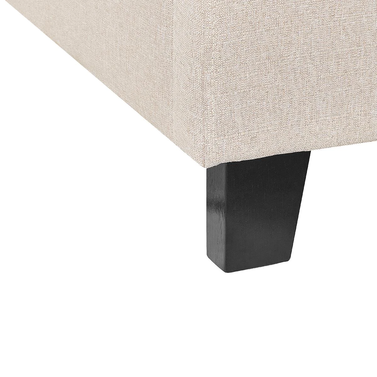 Beliani - ROANNE - Tweepersoonsbed - Beige - 140 X 200 Cm - Polyester - Afbeelding 8