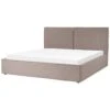 Beliani - MOISSAC - Bed - Taupe - 180 X 200 Cm - Polyester