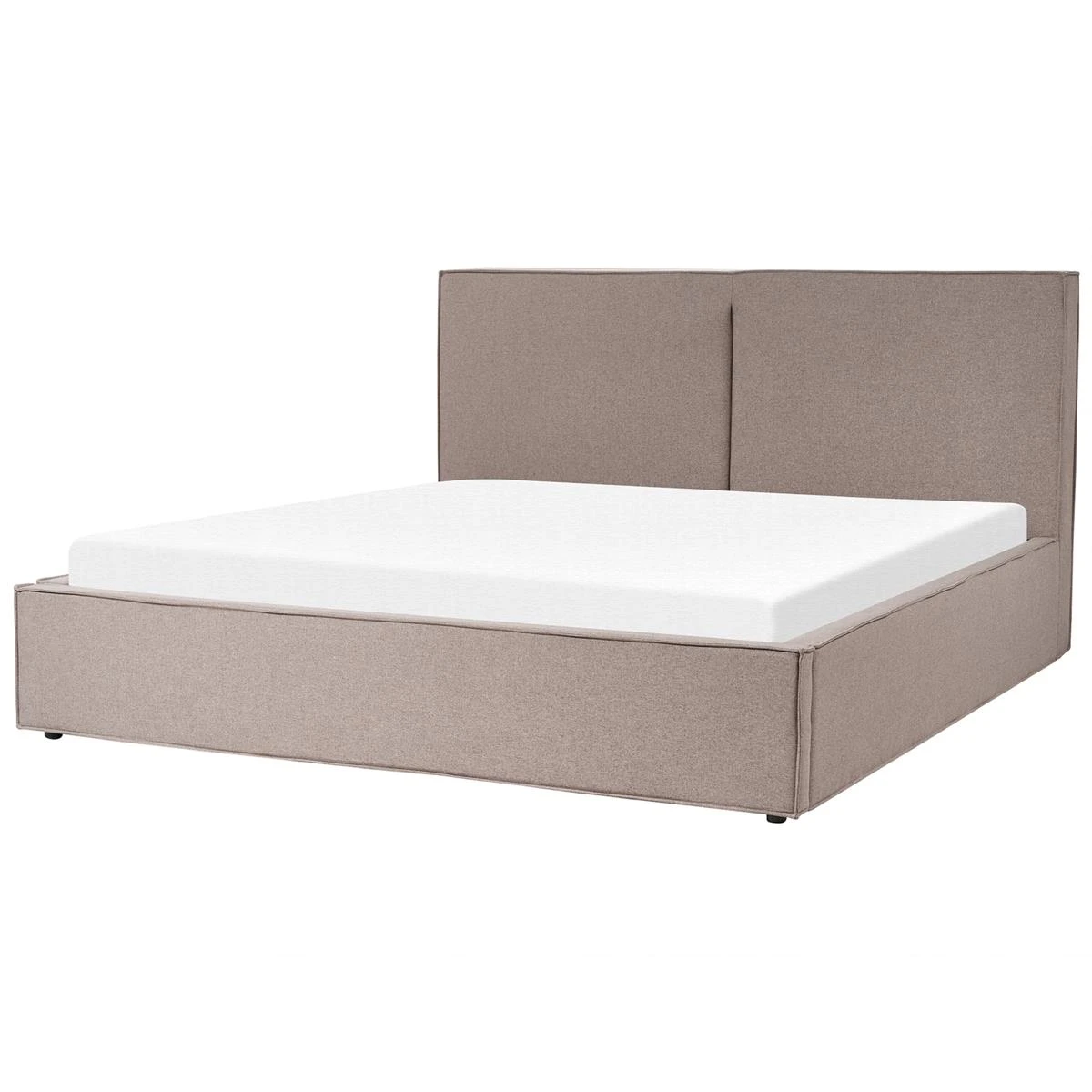 Beliani - MOISSAC - Bed - Taupe - 180 X 200 Cm - Polyester