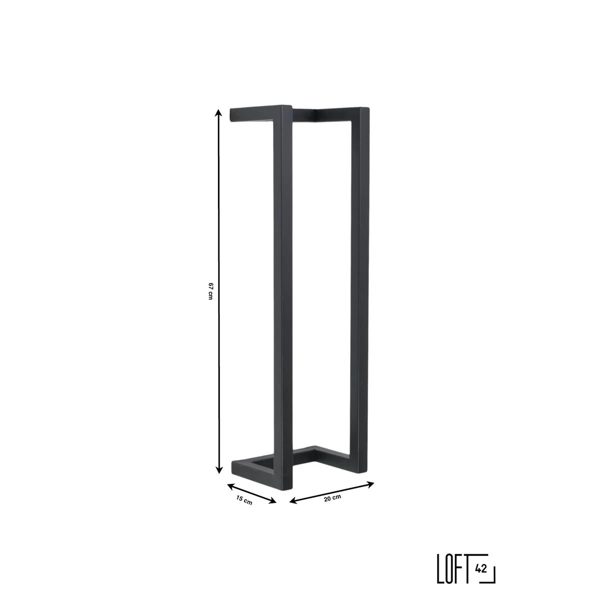 LOFT42 Firm Wandhanddoekenhouder Small - Zwart - Metaal - Afbeelding 4