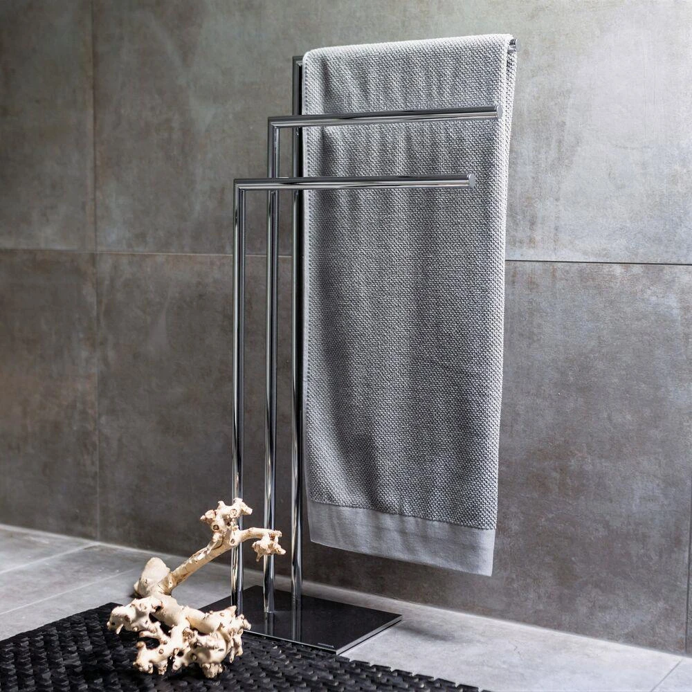 Sealskin Tube Vrijstaand 3-armig Handdoekrek - Chroom - Afbeelding 2