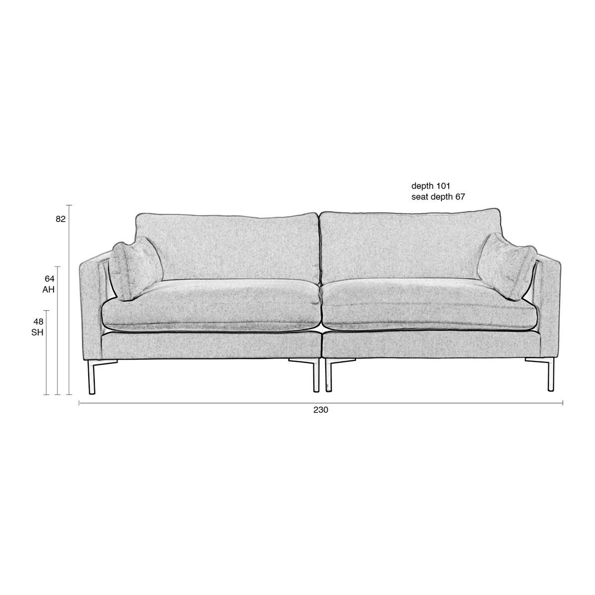 Zuiver Summer 3-zitsbank - Latte - Afbeelding 18