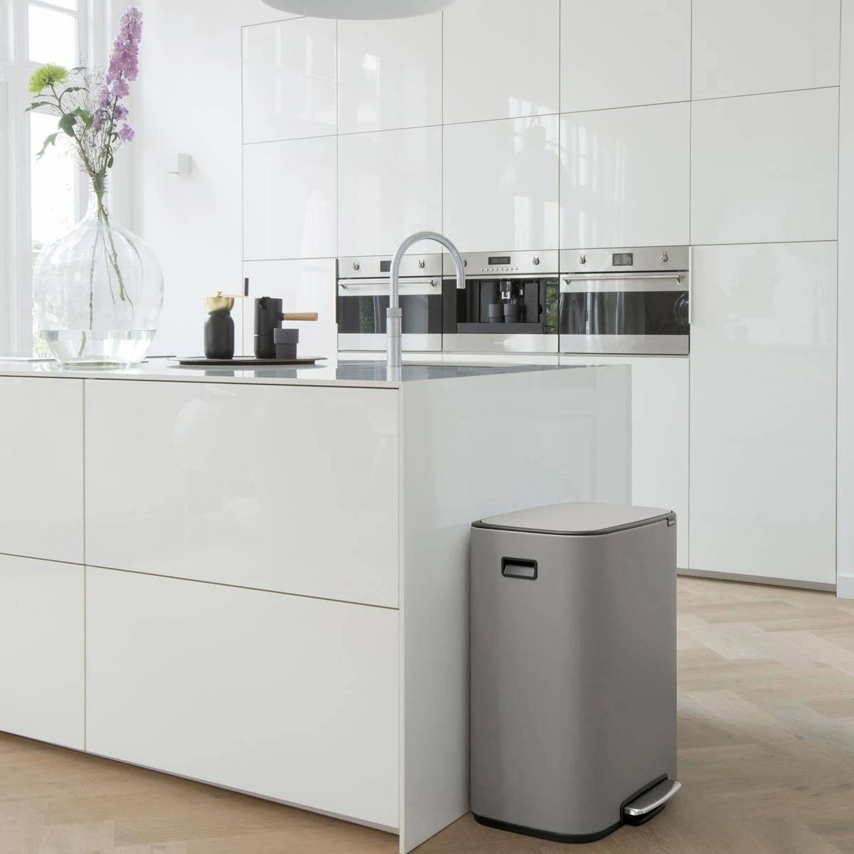 Brabantia Bo Pedaalemmer 2 X 30 L - Mineral Concrete Grey - Afbeelding 9