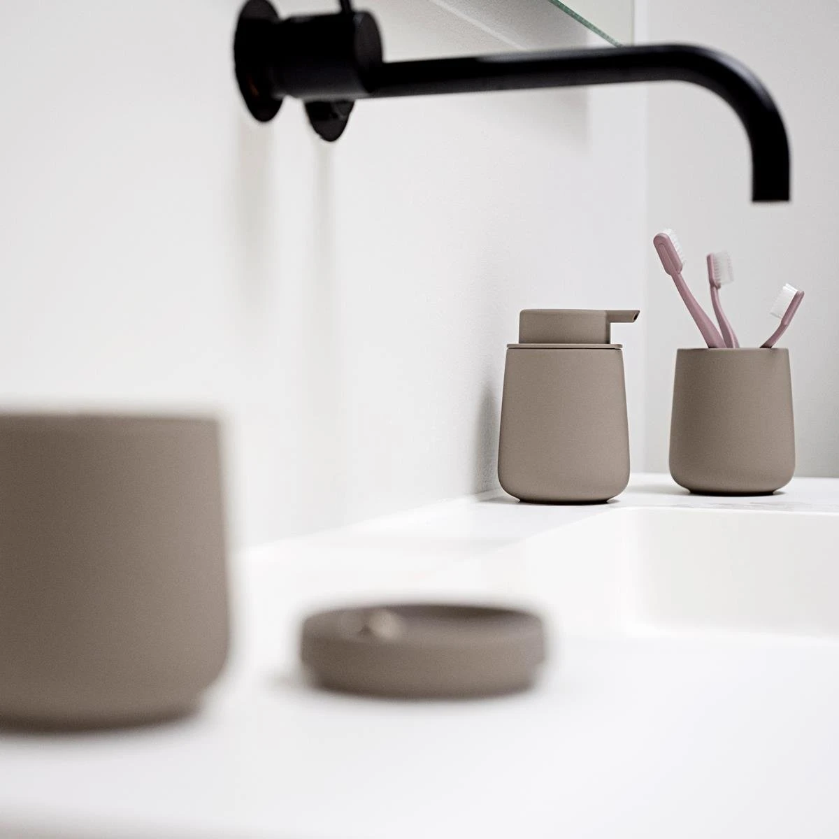 Zone Denmark Nova One Zeepdispenser - Taupe - Afbeelding 2